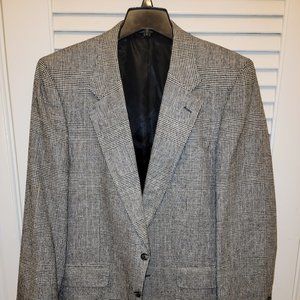 Burberry Men's Blazer - Black/White Pattern - Measurements in Description